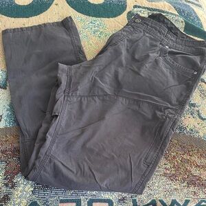 Kuhl born in the mountains Men's Gray/blue Pants sz 38/32. Vented knee & crotch
